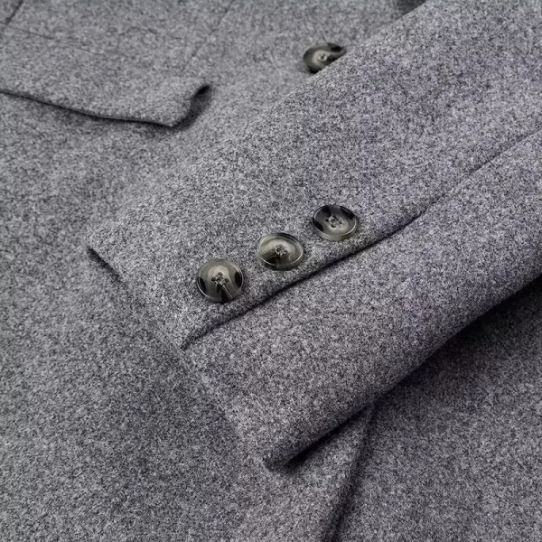 Blazer da pendolarismo quotidiano da donna Cappotto lungo di lana Elegante chic Capispalla versatile Autunno Inverno Giacca da donna Blazer Streetwear 6