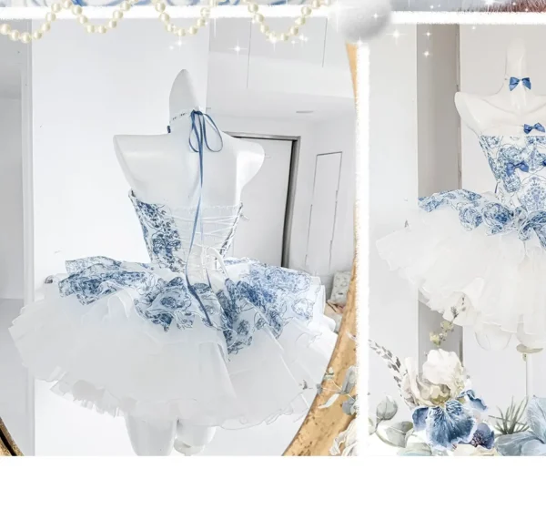 Abito natalizio dolce Lolita senza spalline Abito corto senza maniche elegante sottile a vita alta da donna con mantello Autunno e inverno 2