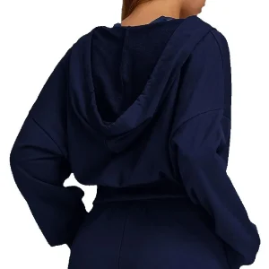 Top sportivo Donna Autunno Inverno Felpe con cappuccio con cerniera Abbigliamento sportivo allentato casual Top da yoga Abbigliamento fitness da corsa Donna 1
