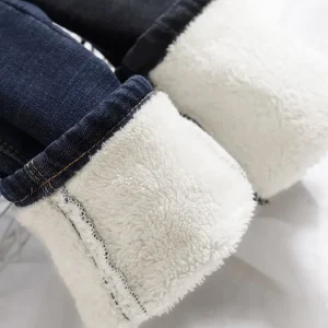 Jeans a vita alta foderati in pile da donna taglia estesa dimagranti caldi pantaloni a matita nord-est taglie forti dimagranti taglie forti 1