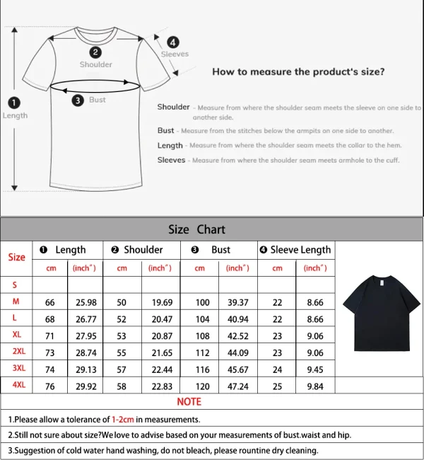 T-shirt tinta unita pesante taglie forti 220gsm per uomo T-shirt estiva a maniche corte in cotone tinta unita Trendy Casual bianco nero Top 6