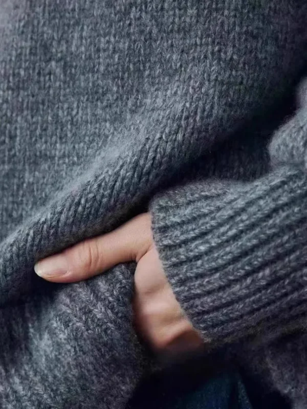 Merci europee di fascia alta 100 maglione di puro cashmere femminile autunno e inverno nuovo sciolto spesso morbido ceroso sensazione senior 5