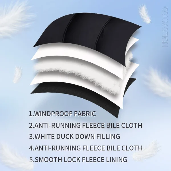 Piumino d'anatra bianco da uomo Cappotto invernale da uomo Berretto rimovibile antivento Parka Tinta unita Cappotto casual con cappuccio da esterno 5