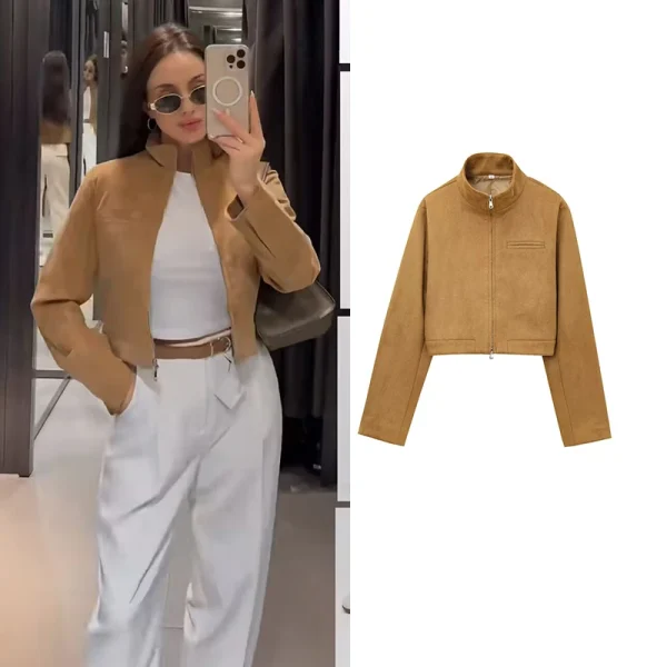 2025 Nuove giacche da donna Primavera Chic Slim Elegante Capispalla da strada Giacca da donna calda Moda Cappotto comodo per giovani 1