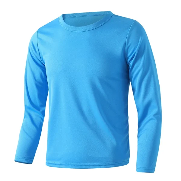 5/1 pezzi autunno e inverno gioventù ragazzi e ragazze tinta unita versatile sport e tempo libero T-shirt a maniche lunghe per 13-16 anni 6
