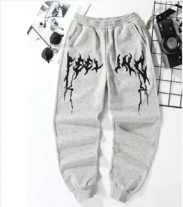 2025 Leggings sportivi lavorati a maglia americani stampati casual Pantaloni sportivi casual da donna tinta unita unisex per l'autunno e l'inverno 1