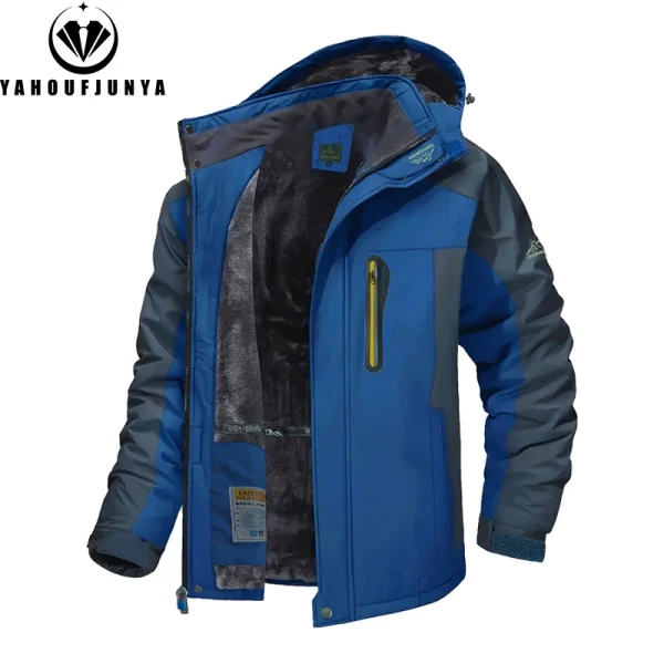 9XL Nuovi Uomini di Inverno Outwear In Pile Caldo Rimovibile Giacca Con Cappuccio Da Uomo Sci All'aperto Giacca A Vento Impermeabile Giacca Casual Cappotto Maschile 3
