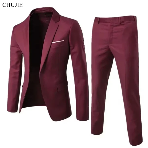 Abiti da sposa da uomo eleganti 2 pezzi 3 blazer set giacche gilet pantaloni moda classica completo outfit 2025 costume formale 1