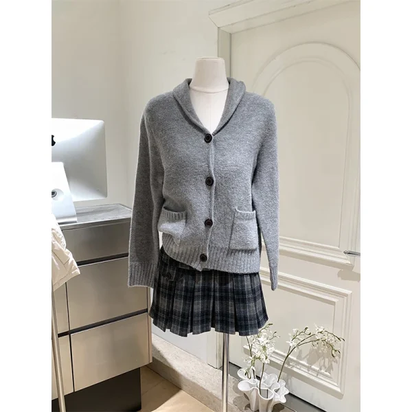 MEXZT Minigonna di lana vintage Donna Harajuku giapponese Plaid Gonne a pieghe Inverno Gyaru Kawaii Cutecore Design A Line Faldas 5