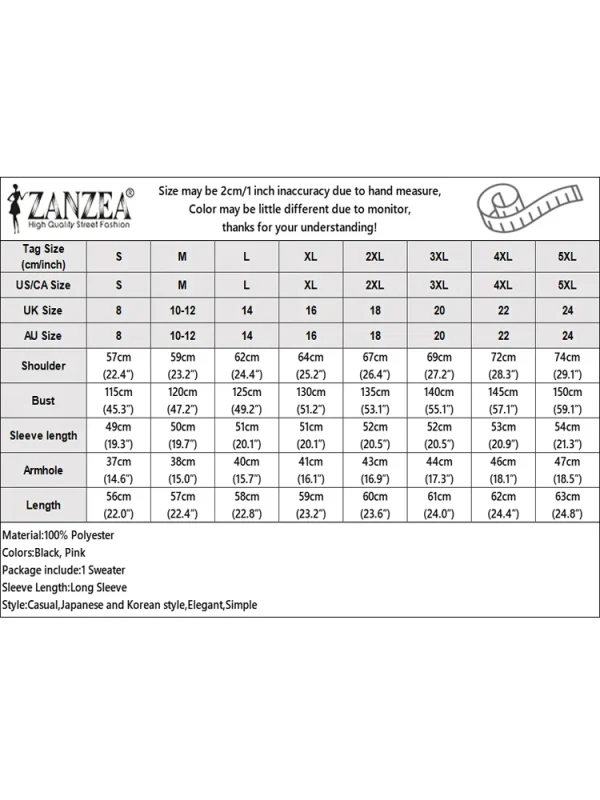 2025 ZANZEA maglione da donna moda autunno cuore stampa manica lunga pullover invernali top ufficio elegante casual streetwear maglioni 6