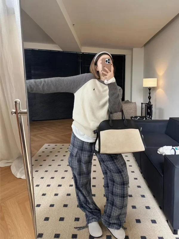 2025 Nuovo maglione di cashmere Donna O-Collo Pullover Casual Top in maglia Autunno/Inverno Moda femminile coreana 6