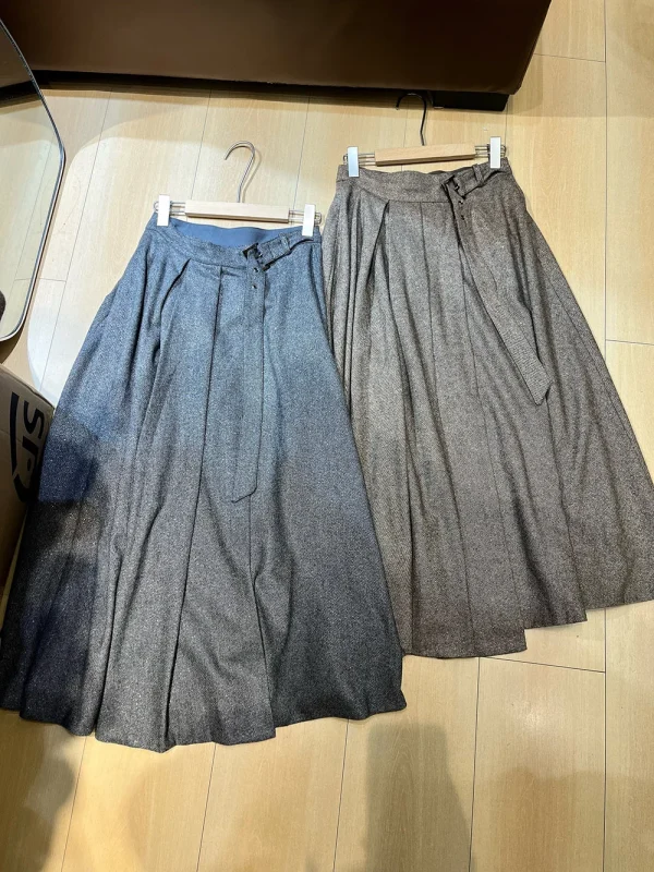 Gonna lunga in lana autunno-inverno classica ed elegante da donna 1