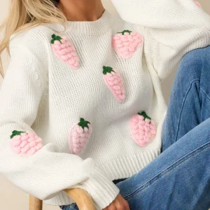 2025 Pullover Autunno Inverno Caldo Lady Carino 3D Carota Maglioni Donna Donna Pigro Girocollo Kink Solid Maglione ﻿ 1