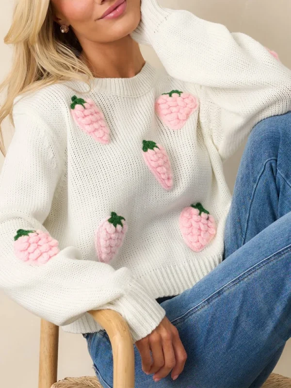 2025 Pullover Autunno Inverno Caldo Lady Carino 3D Carota Maglioni Donna Donna Pigro Girocollo Kink Solid Maglione ﻿ 1