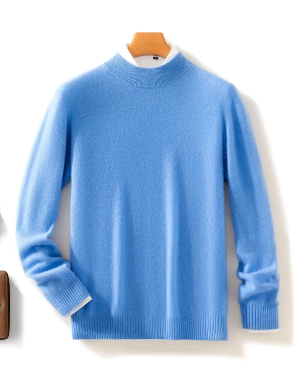 ANGEL Maglione da uomo in lana merino 100% Pullover con collo a lupetto Autunno Inverno Smart Casual Maglieria in cashmere Abbigliamento maschile di base Top 5