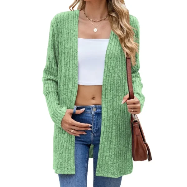Harajuku Cappotto sottile Cardigan Donna Casual Giacca basic Moda Capispalla Giacche Abbigliamento donna Autunno Streetwear Nuovo Ropa Mujer 3