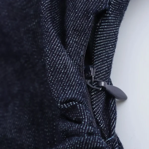 ETJ 2025 Primavera Nuova serie 1975 abito MIDI in denim con risvolto cerniera laterale moda abito elegante sottile in vita antirughe 5