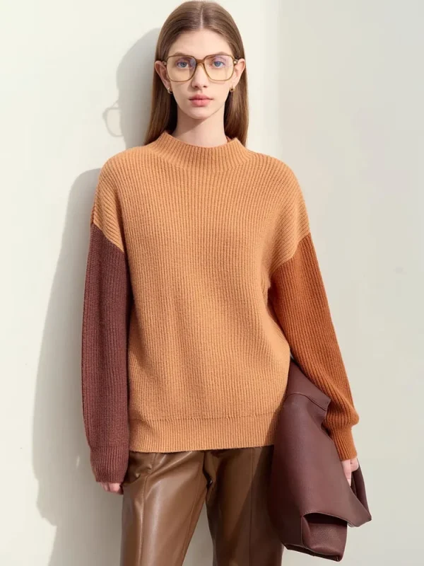 AMII Minimalismo Maglioni Donna 2024 Spring Street wear Impiombato Top lavorato a maglia Manica lunga Allentato Pullover completo Maglioni 12344144 3