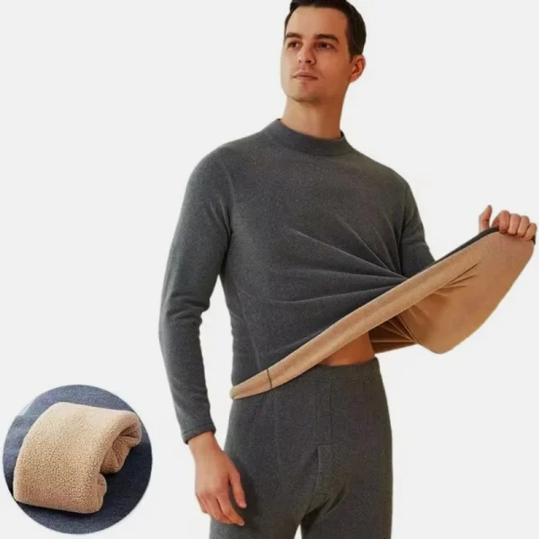 Nuovo inverno biancheria intima termica da uomo collo a lupetto primo strato 2 pezzi sotto le mutandine e le magliette tenere in caldo abbigliamento elastico L-4XL 4
