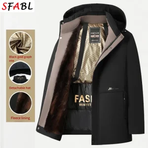 Addensare Parka caldo Giacche invernali per cappotti invernali da uomo Sci Snowboard Giacca invernale da uomo con cappuccio termico antivento Frangivento 1