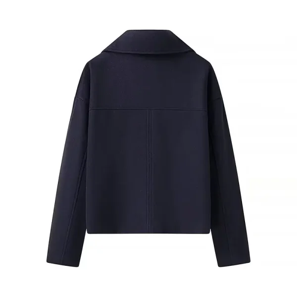 2024 autunno nuovo stile di abbigliamento femminile giacca di lana corta doppiopetto a maniche lunghe alla moda e versatile 4