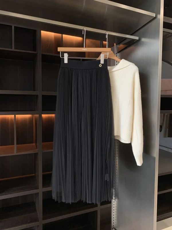 Autunno/Inverno 2025 Gonna elegante e versatile da donna in lana 100% nuovo arrivo 6