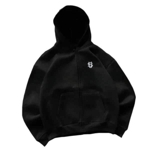 Felpa con cappuccio con cerniera ricamata modello Hip Hop Joker americano da donna Street Y2K Felpa imbottita in pile nuovo punk Felpa con cappuccio casual unisex 2