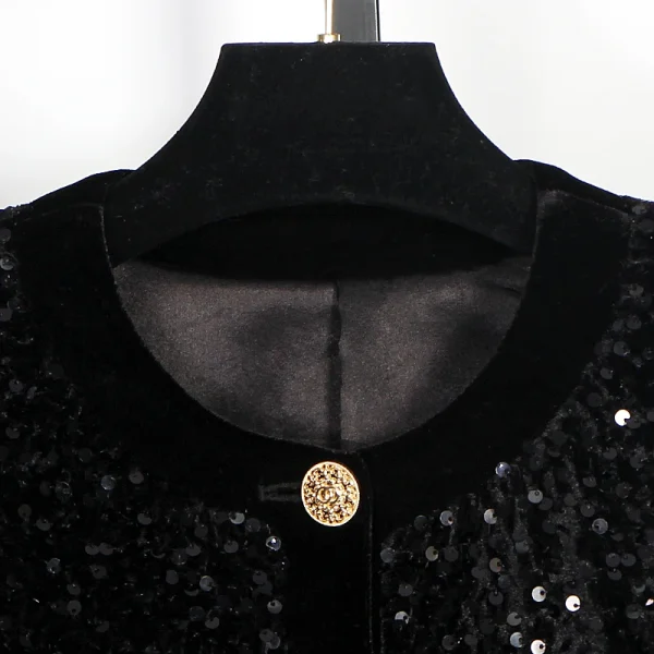Squisita luce di lusso industria pesante paillettes alla moda elegante socialite temperamento di fascia alta piccola giacca in stile profumato 3