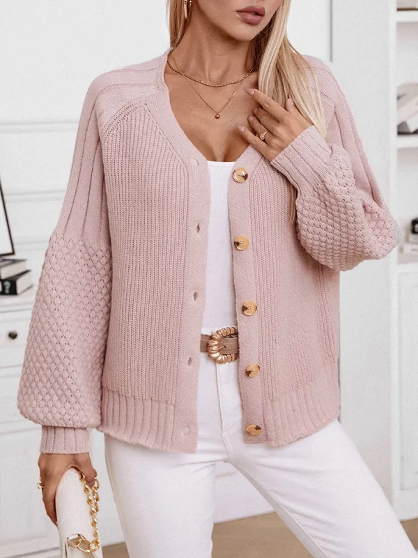 Miyouj 2024 Cardigan monopetto Autunno lavorato a maglia con scollo a V Manica lunga Maglioni da donna Inverno Tenere Cappotto maglione Casual Magliette e camicette 3