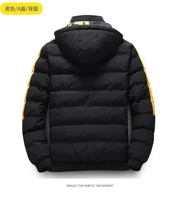 2025 inverno nuovo stile uomo spesso uomo caldo Parka giacche casual capispalla da uomo cappotti con cappuccio frangivento piumino imbottito in cotone 5
