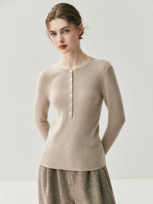 Elegante maglione 100% cashmere Pullover da donna Autunno Inverno Caldo vestiti a maniche lunghe O-Collo Quotidiano Ufficio Slim Basic Top lavorato a maglia 1