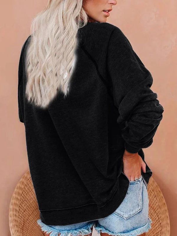 Stelle Hollow Fashion Autunno Garden Stampa Felpa da donna Manica lunga Spalla raglan Top casual Abbigliamento da donna per l'autunno e l'inverno 4