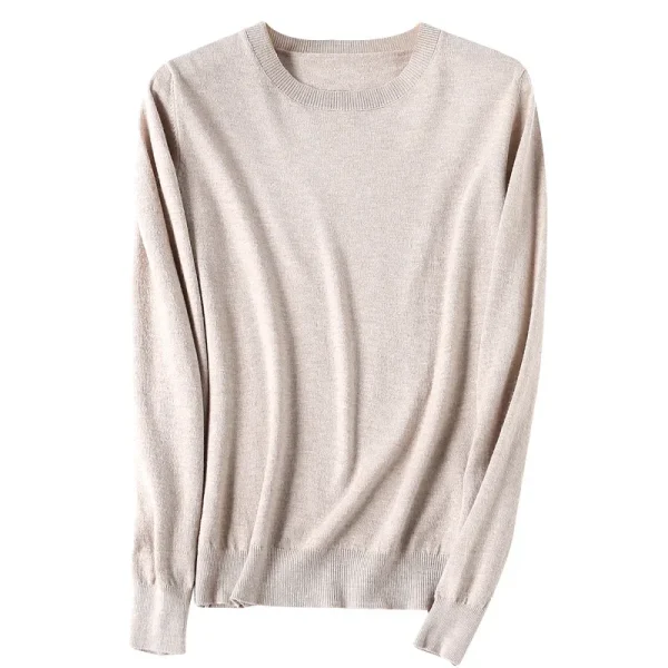 Maglione da donna O-Collo Autunno Inverno Pullover di base Caldo Casual Tira Maglioni Moda coreana Primavera Maglieria Camicia che tocca il fondo 2025 6
