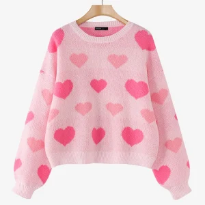 2025 ZANZEA maglione da donna moda autunno cuore stampa manica lunga pullover invernali top ufficio elegante casual streetwear maglioni 1