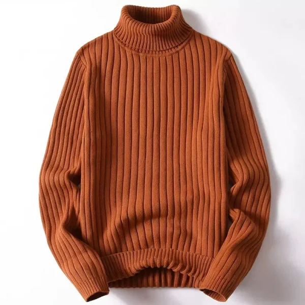 Maglione da uomo dolcevita pullover maschile maglione solido addensare autunno inverno taglie forti 3XL 4XL collo alto abbigliamento striscia uomo maglieria 4