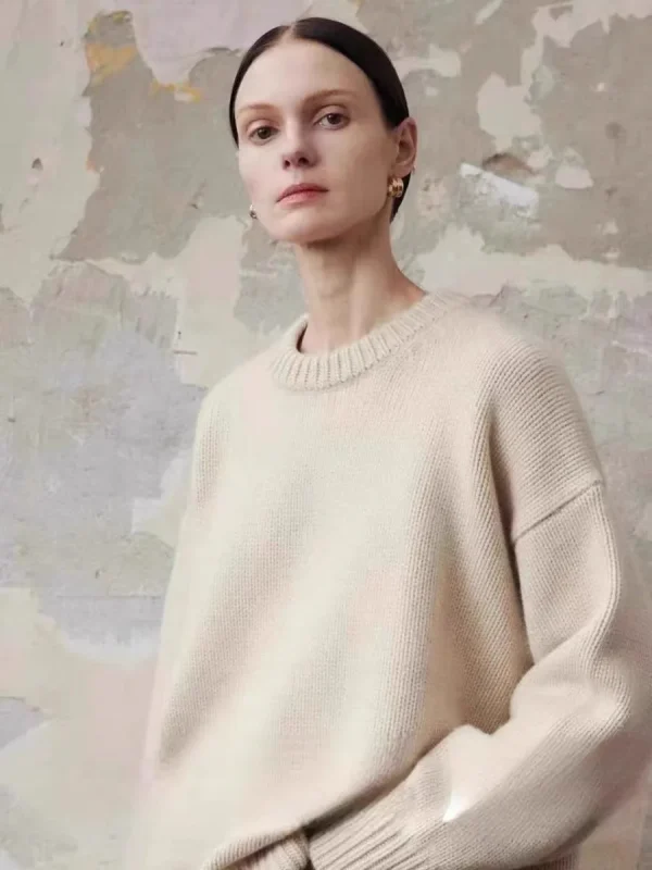 Merci europee di fascia alta 100 maglione di puro cashmere femminile autunno e inverno nuovo sciolto spesso morbido ceroso sensazione senior 2