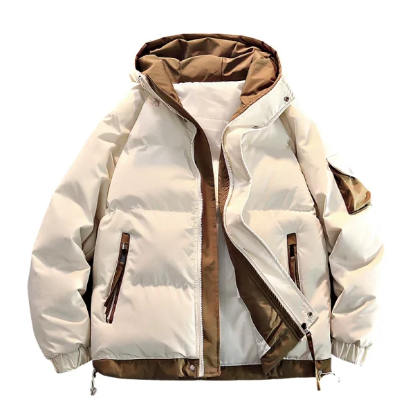 2025 Autunno/Inverno addensare Parka Cappotto da uomo Nuovo stile Moda Casual Stile allentato Comodo piumino Cappotto caldo spesso per uomo 3