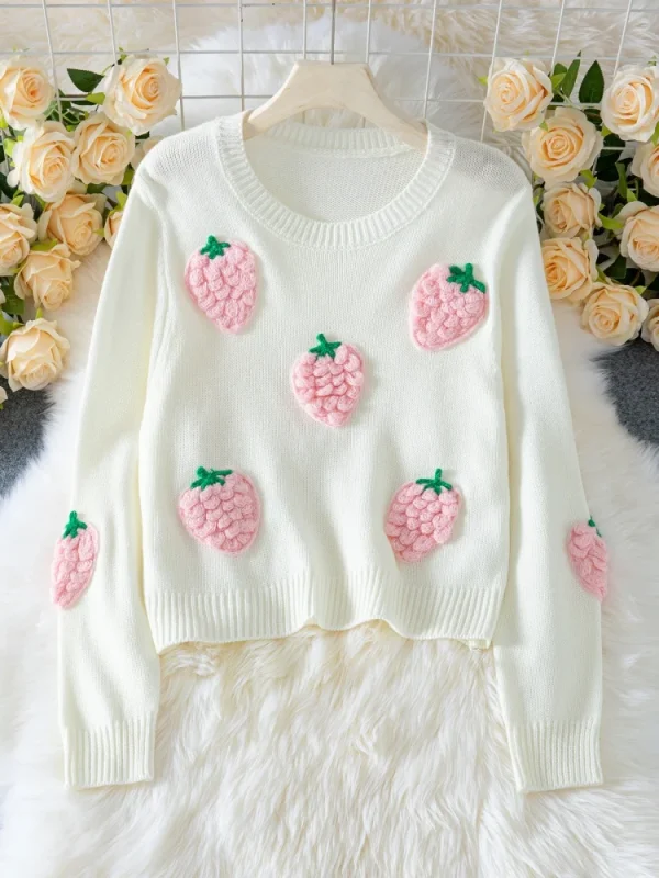 2025 Pullover Autunno Inverno Caldo Lady Carino 3D Carota Maglioni Donna Donna Pigro Girocollo Kink Solid Maglione ﻿ 5