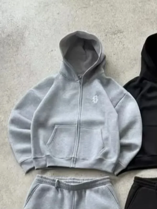 Felpa con cappuccio con cerniera ricamata modello Hip Hop Joker americano da donna Street Y2K Felpa imbottita in pile nuovo punk Felpa con cappuccio casual unisex 3