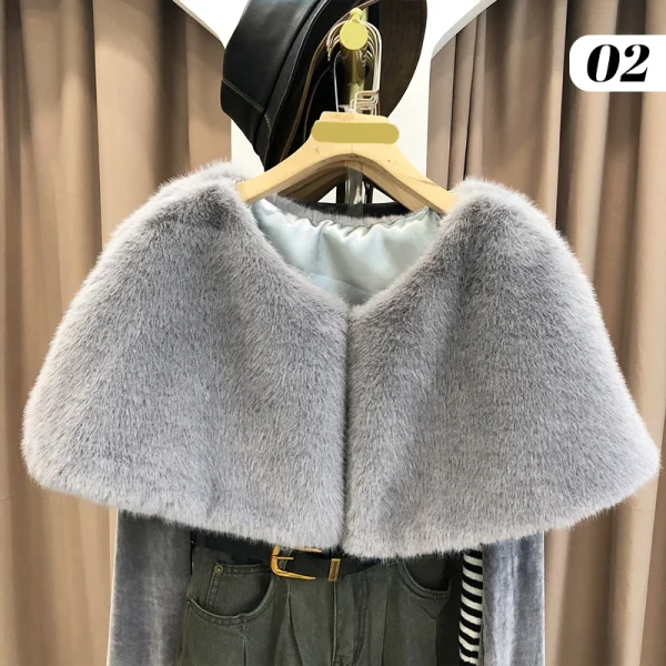 110 centimetri Nuovo Scialle Da Sposa Da Sposa Avvolge Mantello Donne Eleganti Scialle di Pelliccia Sintetica Formale Del Partito Abito Da Sera Inverno Caldo Cappotto di Peluche Mantello 4