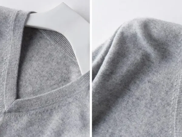 Classico Pullover Con Scollo A V Maglione Da Uomo 2024 Autunno Inverno Cashmere Miscela di Cotone Caldo Maglione Vestiti Pull Homme Uomo Hombres Maglione 3