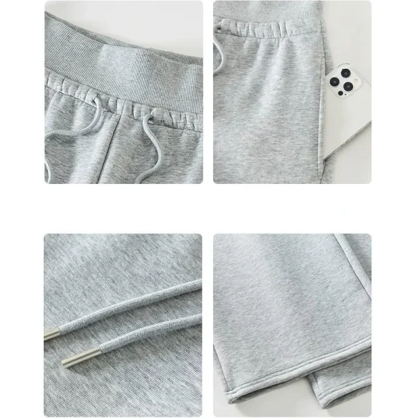 Pantaloni a vita alta alla moda classica da ragazza Pantaloni comodi a gamba dritta da donna Pantaloni coreani larghi casual quotidiani 6