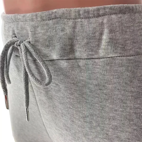 Pantaloni moda donna autunno inverno pantaloni da jogging sportivi casual a vita alta con lacci ispessiti tinta unita per pantaloni da studente 3