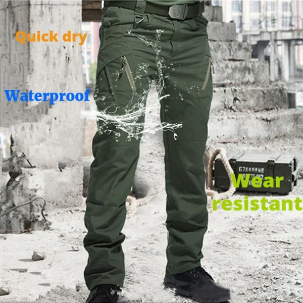Nuovi pantaloni tattici da uomo Elasticità con tasche multiple Pantaloni tattici per pendolari urbani militari Pantaloni cargo grassi slim da uomo 5XL 4