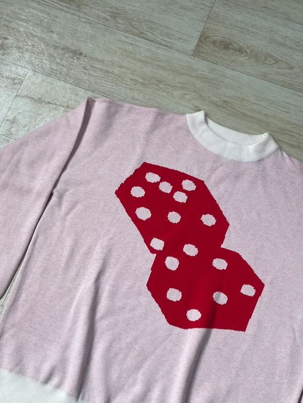 2024 Autunno Inverno Maglione delle Donne Casual Manica Lunga Lavorato A Maglia Caldo Pullover Dadi Grafica di Base Solido Maglione Magliette E Camicette Abiti di Moda 6