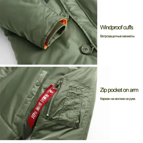 Cappuccio in pelliccia militare di grandi dimensioni taglie forti Lungo impermeabile antivento Nuovo Parka invernale Cappotto da giacca outwear da uomo spesso Parka TAGLIA USA 6
