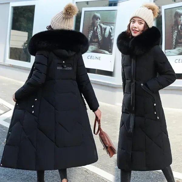 2024 nuovo cappotto autunno inverno donna addensare caldo felpe oversize casual sciolto coreano autunno inverno moda cappotto Parka in cotone 4