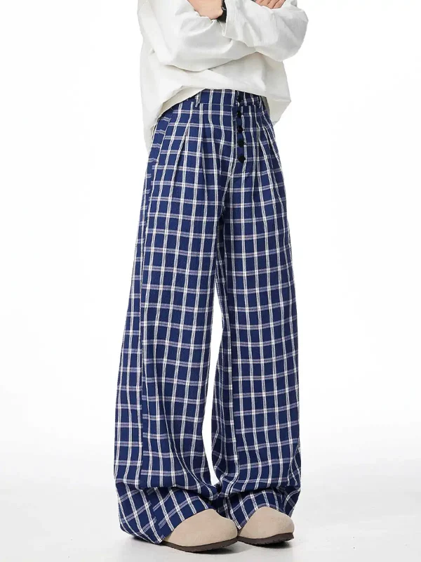 2025 Autunno Inverno Donna Y2k Pantaloni lunghi Plaid 2000s Estetica Pantaloni larghi Harajuku Wide Fit Jogging Tide Design Hip-pop Nuovo 5