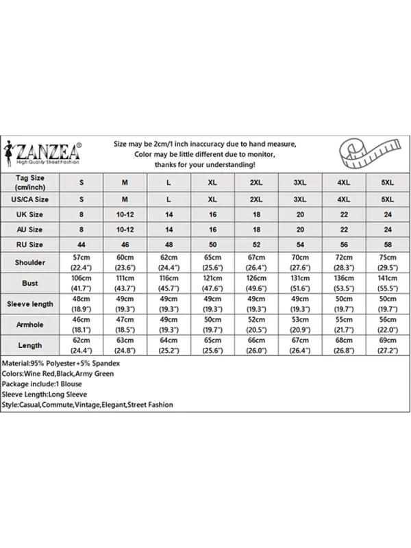 ZANZEA 2025 Felpe da donna Solido Manica lunga Casual Felpe allentate Moda O-Collo Autunno Pullover Capispalla a pieghe 6