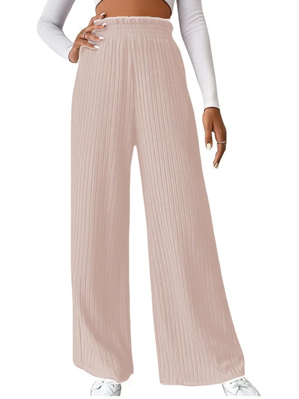 Nuovi pantaloni casual in maglia larga autunno e inverno da donna 5